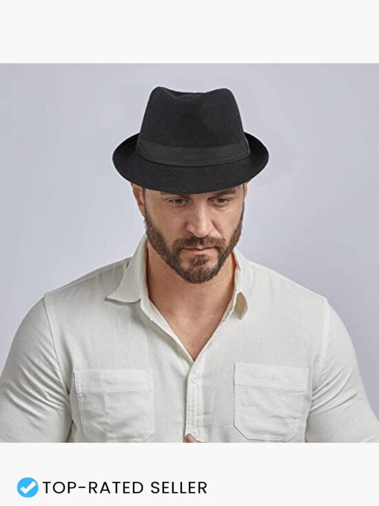 Vintage 20s Trilby Fedora Hat Short Brim Structured Gangster Jazz Cap main image 6